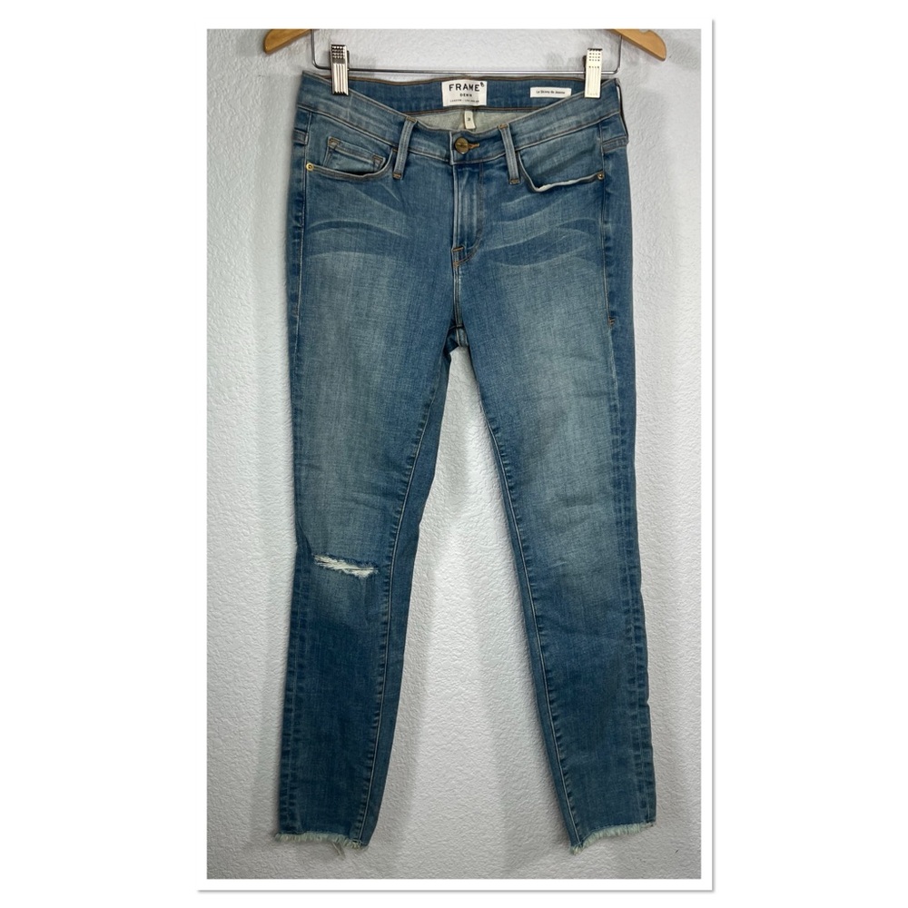 FRAME DENIM LE SKINNY DE JEANNE Marco Court Light Wash Sz 28